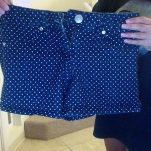 Polka dot nvy blue shorts-Seven7 is being swapped online for free