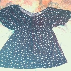 large black top with birds is being swapped online for free