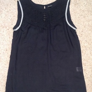 River Island Black - Crochet Tank Top, Size UK 6.  is being swapped online for free