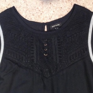 River Island Black - Crochet Tank Top, Size UK 6.  is being swapped online for free