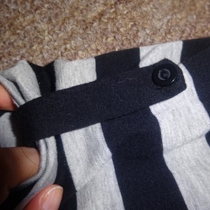 Grey & Black Striped 3/4 Sleeve top is being swapped online for free