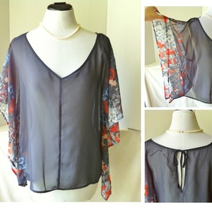 LC Lauren Conrad Batwing Sheer Top Size XXS/XS is being swapped online for free