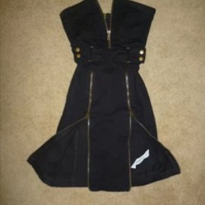 FCUK Black Denim Zippers Dress 6 is being swapped online for free