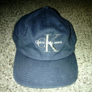 BLUE CALVIN KLEIN BASEBALL HAT is being swapped online for free
