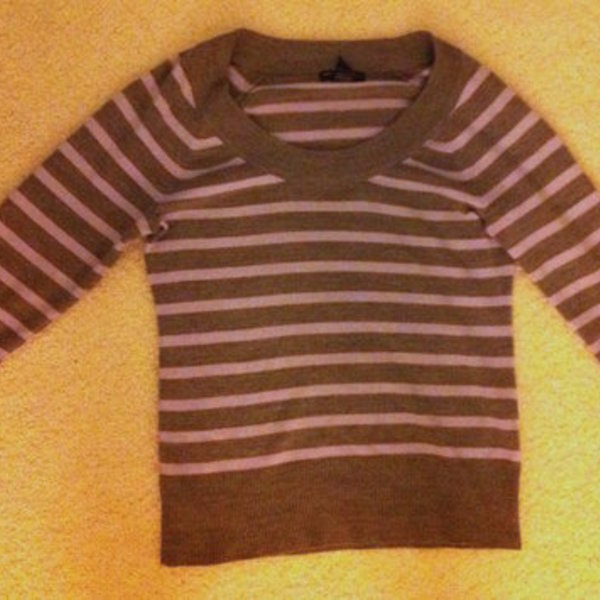 Green and Grey Striped Sweater/Shirt is being swapped online for free