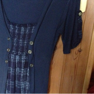 Blue and plaid dress M is being swapped online for free