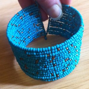 Turquoise Beaded Bracelet OSFA is being swapped online for free