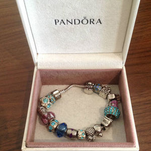Genuine Pandora Sterling Silver 18 Charm Bracelet, 925 hallmark.  is being swapped online for free