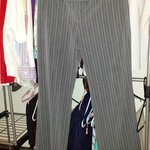 grey pinstriped pants is being swapped online for free