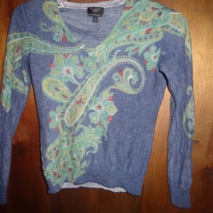 Talbots Blue Print Spring Sweater XS/P is being swapped online for free