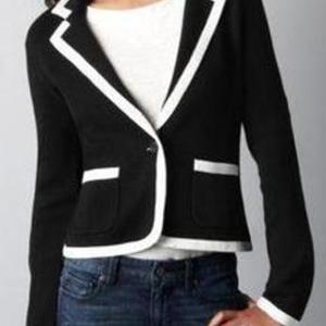 Ann Taylor Loft Black White Sweater - S is being swapped online for free