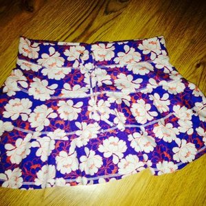 Flower print Blue skirt 10/12 uk m is being swapped online for free