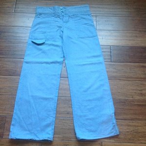 Blue linen pants low waist is being swapped online for free