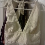 J.Crew Cream 100% Silk Halter Top New with Tags is being swapped online for free