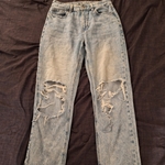 AE Distressed Mom Straight Jeans is being swapped online for free