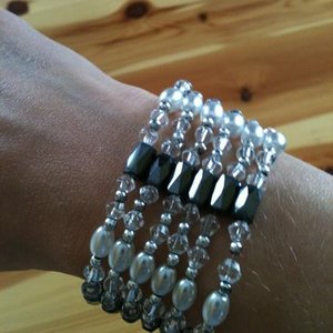 Colored magnetic rhinestone bracelets/necklaces is being swapped online for free