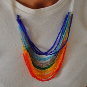 Beaded multicolor necklace  is being swapped online for free