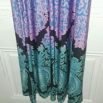 3/4 Sleeve Floor Length Maxi Dress Size Large by L Show Brand Blue and Purple Ombre is being swapped online for free